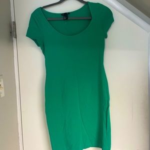 Green H&M tee dress